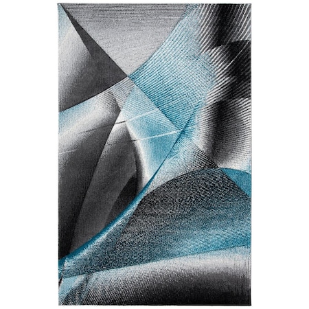 Safavieh Hollywood Power Loomed Rectangle Area RugGrey & Blue 9 x 12 ft. HLW715M-9